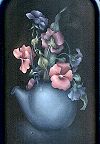 Pansies in a teapot -Oils
