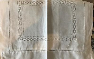 Pillow Sham with Trellis insets