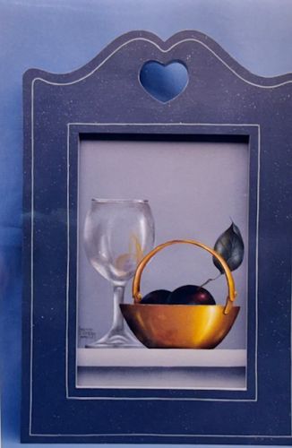 Brass Bowl with Wine Glass  by Deanne Fortnam MDA